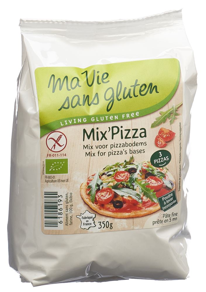 MA VIE S GLUT Mélange de farine pour pâte à pizza Btl 350g