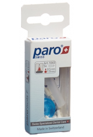 PARO Isola F 1.9mm xxx-fin blanc cylindrique 5 pièces PARO Isola F 1.9mm xxx-fin blanc cylindrique 5 pièces