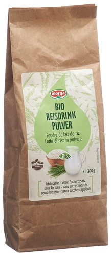 Morga Boisson au riz en poudre bio, sachet de 300 g