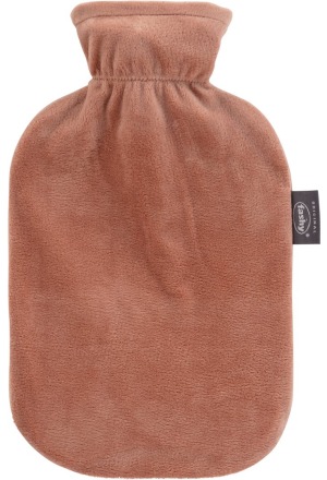 Bouillotte FASHY 2l housse peluche marron