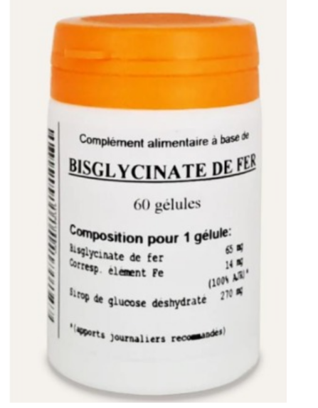OLIGOPHARM Capsules de bisglycinate de fer Ds 60 unités