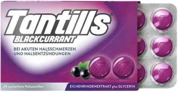TANTILLS pastilles pour la gorge Blackcurr 24 pièces