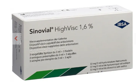 Sinovial HighVisc Inj Lös 1.6 % nouveau 3 Fertspr 2ml