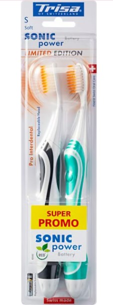 Trisa SONICPOWER Battery Pro Interdental DUO 2 pièces
