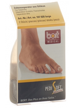 Bort PediSoft Séparateur d'orteils L 2 pièces Bort PediSoft Séparateur d'orteils L 2 pièces