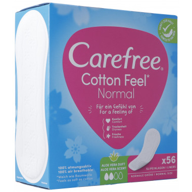 Carefree Cotton Feel Aloe 56 pièces