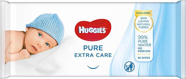 HUGGIES Baby Lingettes humides Pure Ext Care 56 pièces
