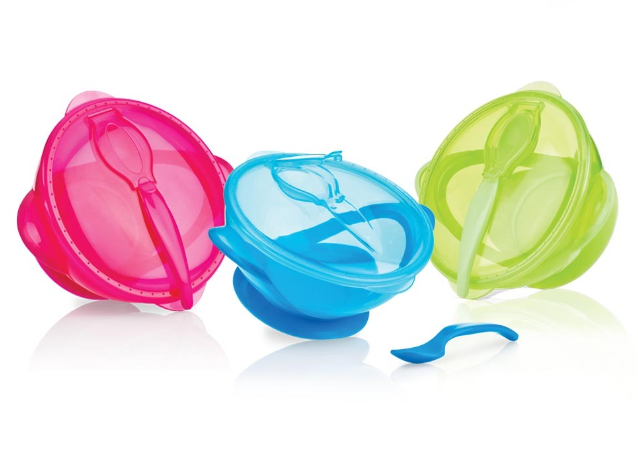 Nuby Bol à bouillie avec tétine et cuillère 400ml
