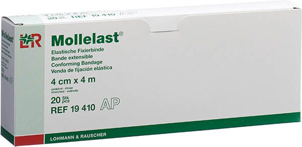Mollelast Bande de fixation élastique 4cmx4m blanc 20 pièces Mollelast Bande de fixation élastique 4cmx4m blanc 20 pièces