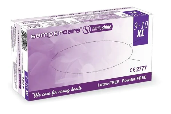 Sempercare Nitril Shine XL non stérile non poudré 180 pièces