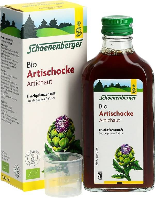 Schoenenberger Jus d'artichaut frais bio 200ml Schoenenberger Jus d'artichaut frais bio 200ml