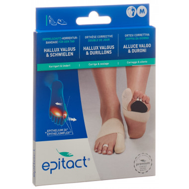 Epitact flexible double protection bandage correcteur hallux valgus TAG M 21.5-23cm droit