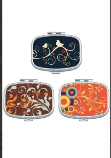 Sahag pilulier Fancy rectangulaire 2 compartiments ass