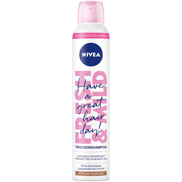 Shampooing sec Fresh&Mild de NIVEA, huile pour cheveux 200ml Shampooing sec Fresh&Mild de NIVEA, huile pour cheveux 200ml