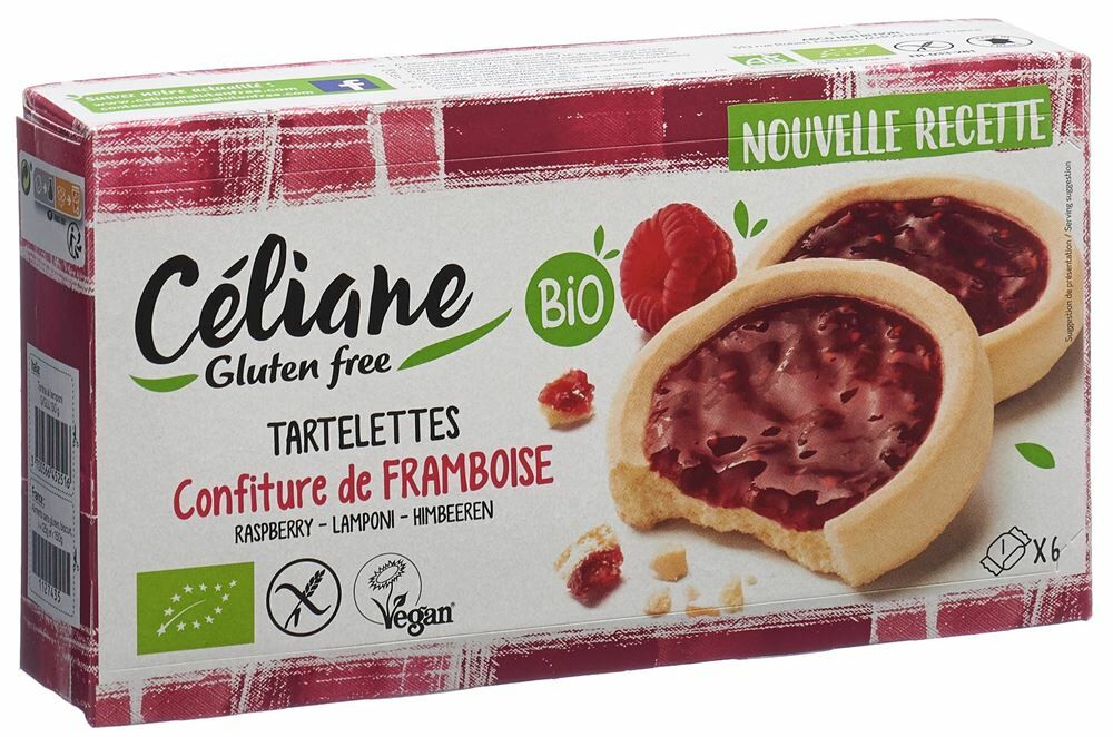 CELIANE GLUTEN FREE Tartelettes framboise bio 130g