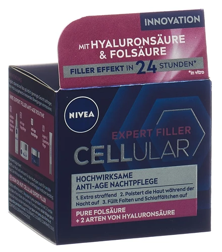 Soin de nuit anti-âge Nivea Cellular Expert Filler, 50 ml