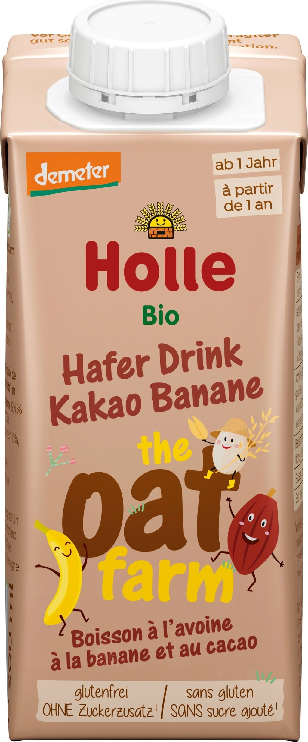 HOLLE Boisson à l'avoine bio cacao banane Tetra 200 ml