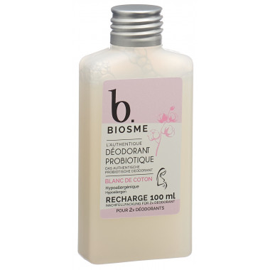 Biosme Déodorant probiotique Blanc de coton Recharge Fl 100ml