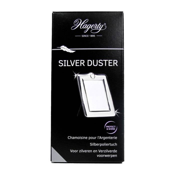 Hagerty Silver Duster chiffon argenté 55x35cm Hagerty Silver Duster chiffon argenté 55x35cm