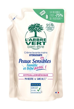 L'ARBRE VERT Savon pour les mains Sensitive Skin Refill Btl 300ml