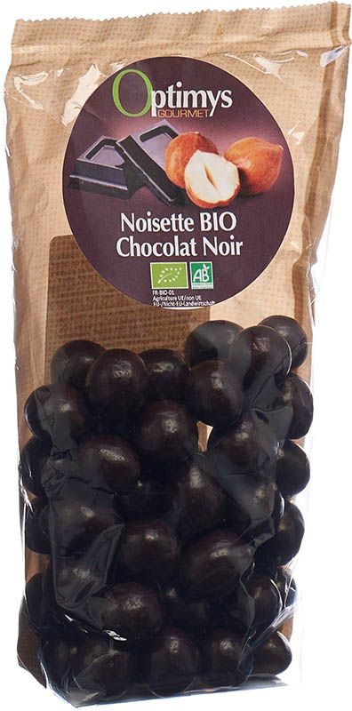 Optimy plaisir noisettes chocolat noir bio 150g