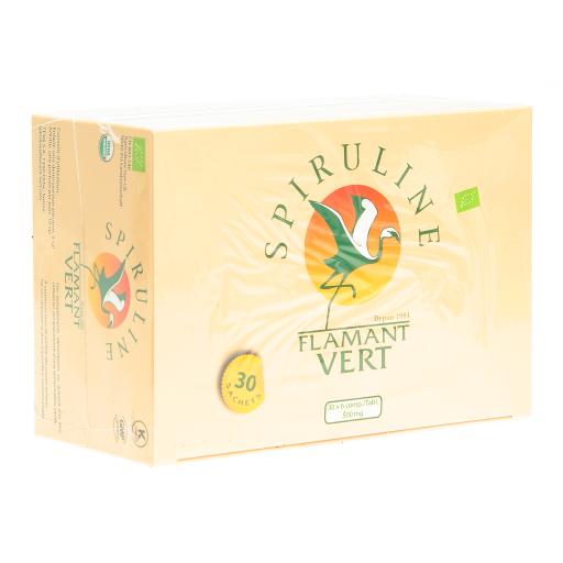 Spiruline Flamant Vert Comprimés bio 500mg sachet 180 pièces