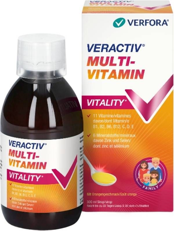 Veractiv® Sirop multivitaminé Bouteille de 300ml Veractiv® Sirop multivitaminé Bouteille de 300ml
