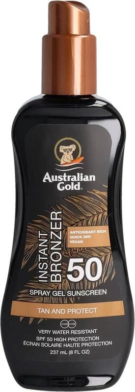 AUSTRALIAN GOLD Spray Gel avec bronzage SPF50 237ml
