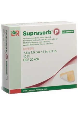 Suprasorb P pansement mousse 7.5x7.5cm non adhésif 10 pièces