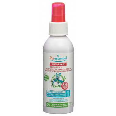 Puressentiel spray répulsif anti-piqûres peau sensible 100ml Puressentiel spray répulsif anti-piqûres peau sensible 100ml