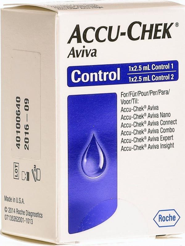 Solution de contrôle Accu-Chek Aviva 2 x 2.5ml