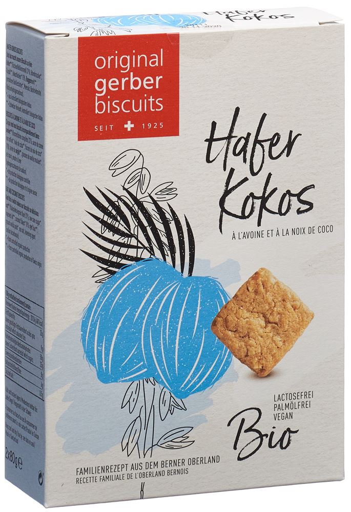 GERBER Biscuits à l'avoine et à la noix de coco bio 160g