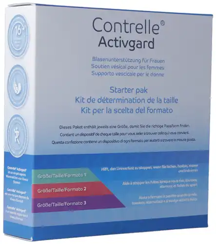 CONTRELLE Activgard Pessar pack de démarrage assorti 3 pièces