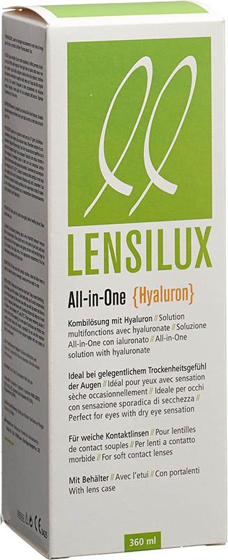 LENSILUX Tout-en-un Hyaluron +Boîte (nouveau) 360ml LENSILUX Tout-en-un Hyaluron +Boîte (nouveau) 360ml