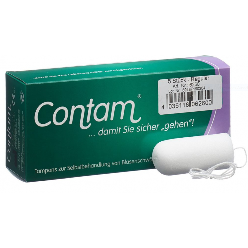 Tampon vaginal Contam® 28mm Regular 5 pièces