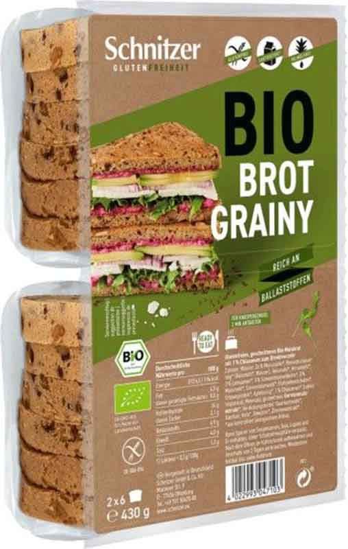 Schnitzer Bio Bread'n Toast Grainy Btl 430g