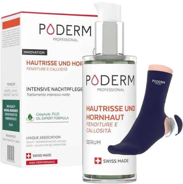 Poderm Sérum Peau Fissurée Cornée 75ml +chaussettes de gel