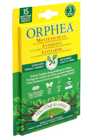 Orphea Anti-Mites Feuilles Parfum Bois Précieux 15 pièces