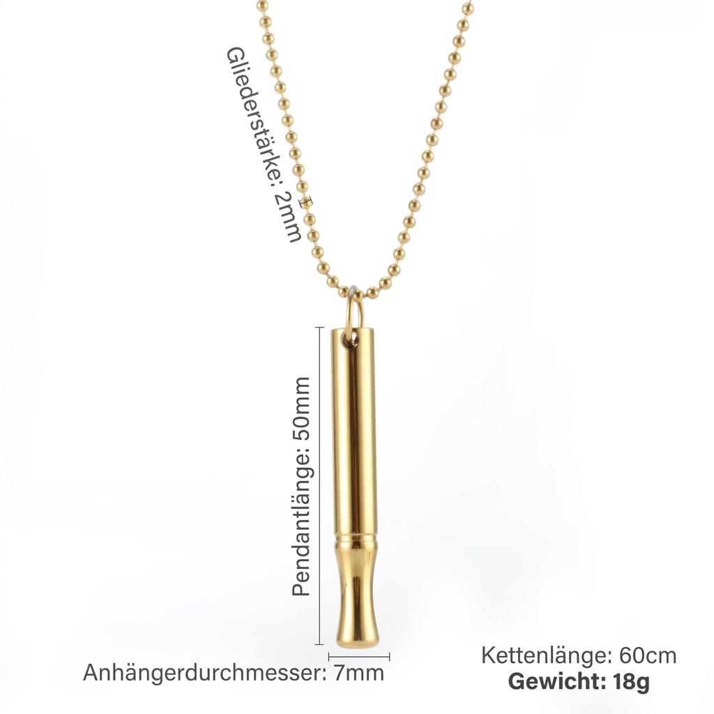 Collier respiratoire anti-anxiété doré – Réduction du stress, pleine conscience et sevrage tabagique