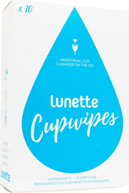 LUNETTE Cupwipe Lingettes nettoyantes 10 pièces