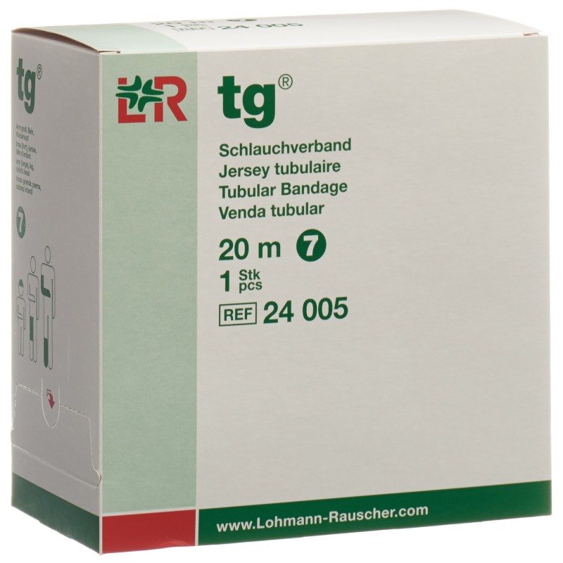 Bandage tubulaire tg 7cmx20m blanc Rouleau