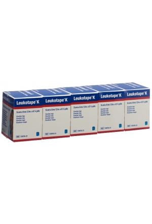 Leukotape K Kinesiological Tape 5mx5cm couleur chair 5 pièces Leukotape K Kinesiological Tape 5mx5cm couleur chair 5 pièces