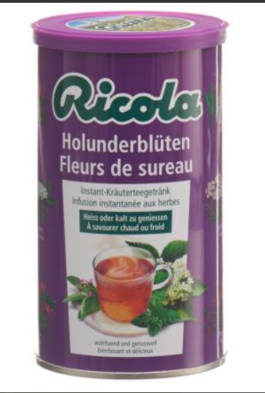 Thé instantané RICOLA Fleurs de sureau Ds 200g Thé instantané RICOLA Fleurs de sureau Ds 200g