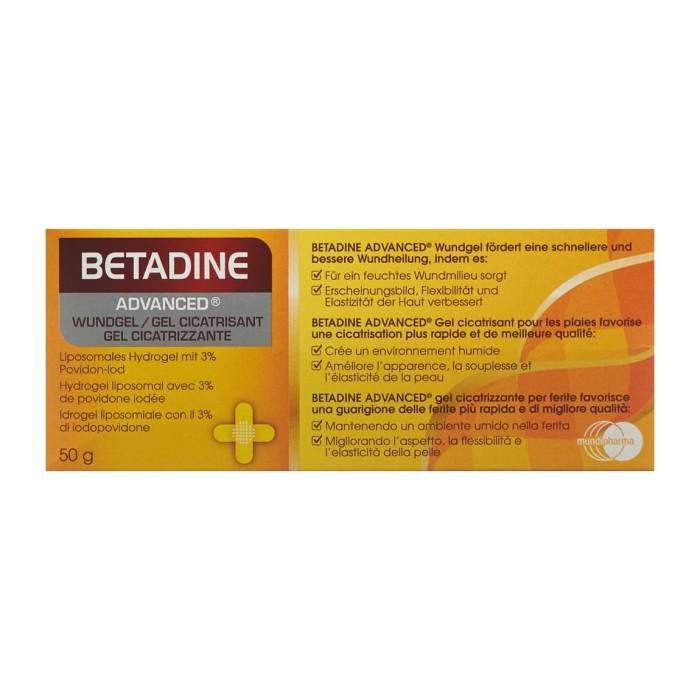 Gel cicatrisant Betadine Advanced 50g Gel cicatrisant Betadine Advanced 50g