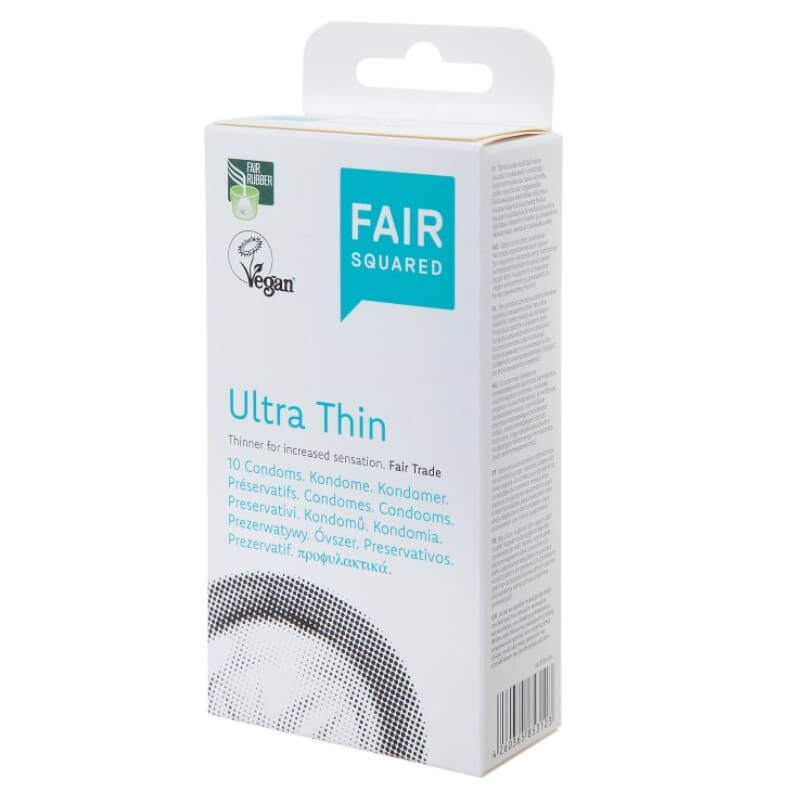 Préservatif Fairsquared Ultra thin vegan 10 pièces Préservatif Fairsquared Ultra thin vegan 10 pièces
