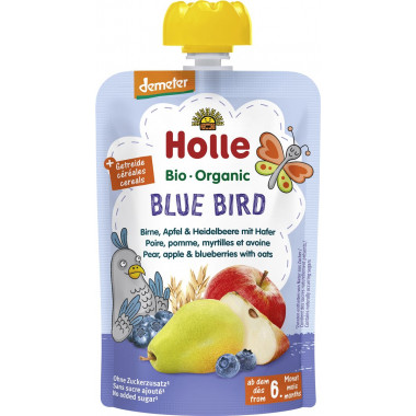Holle Blue Bird - Pouchy Poire Pomme & Myrtille à l'Avoine 100g Holle Blue Bird - Pouchy Poire Pomme & Myrtille à l'Avoine 100g