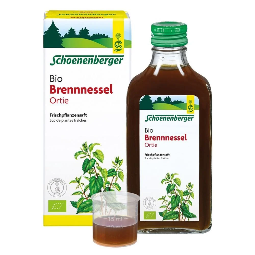 Schoenenberger Jus de plantes fraîches d'ortie bio 200ml Schoenenberger Jus de plantes fraîches d'ortie bio 200ml