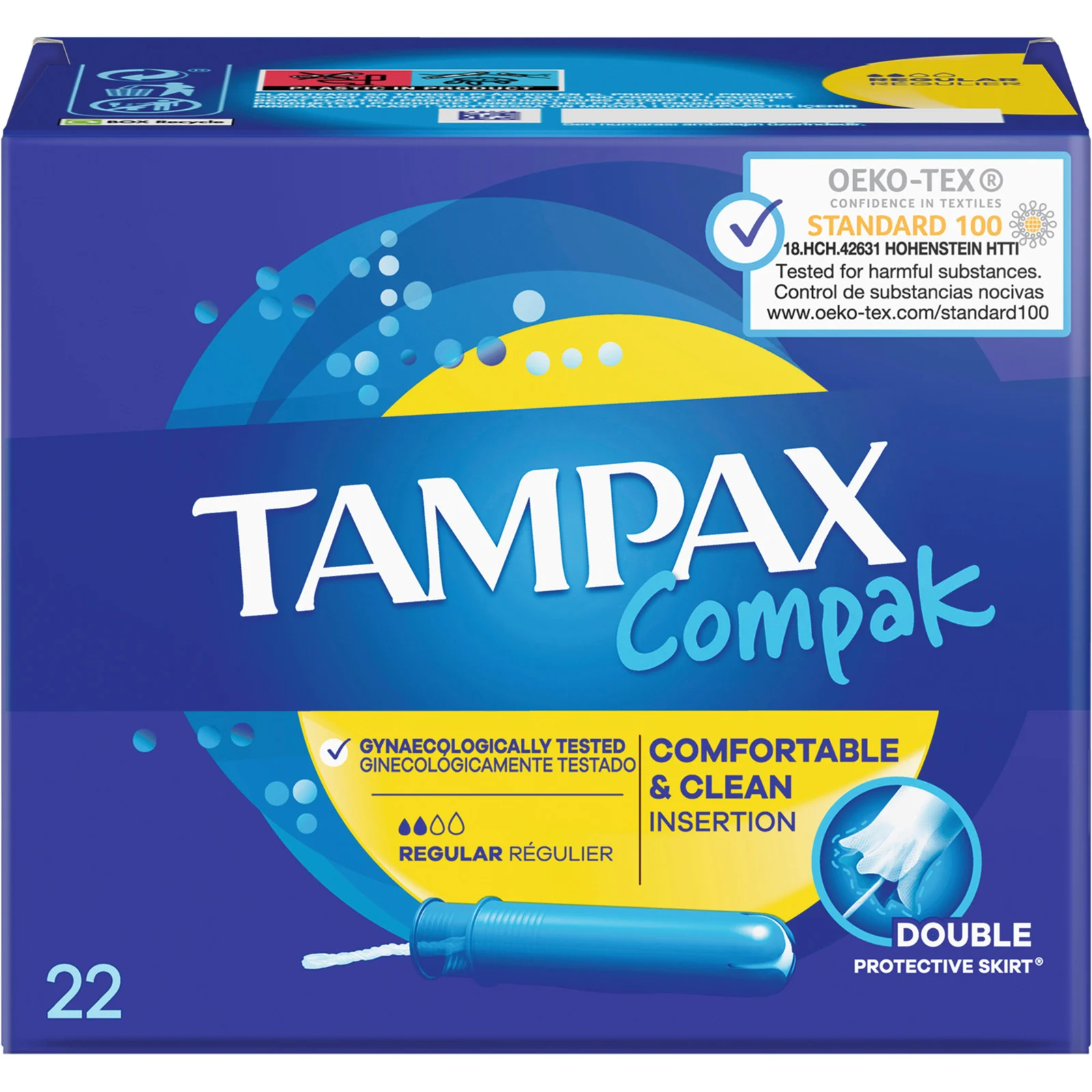 Tampons Tampax Compak Regular 22 pièces