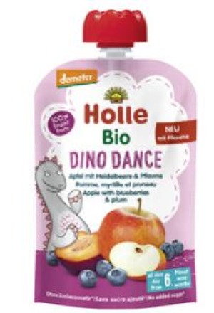 HOLLE Dino Dance Pomme Myrtille&Prune 100 g