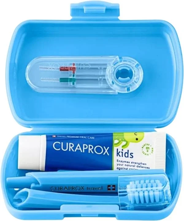 Curaprox kids Travel Set bleu Box